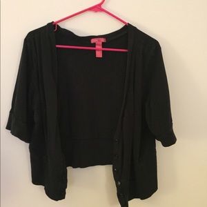 Mix & co black crop cardigan